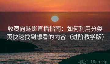 收藏向魅影直播指南：如何利用分类页快速找到想看的内容（进阶教学版）