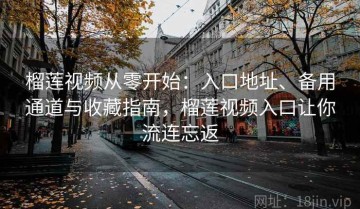 榴莲视频从零开始：入口地址、备用通道与收藏指南，榴莲视频入口让你流连忘返