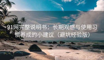91网完整说明书：长期观感与使用习惯养成的小建议（避坑经验版）
