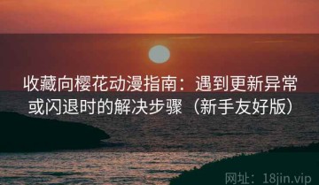 收藏向樱花动漫指南：遇到更新异常或闪退时的解决步骤（新手友好版）