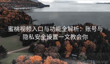 蜜桃视频入口与功能全解析：账号与隐私安全设置一文教会你