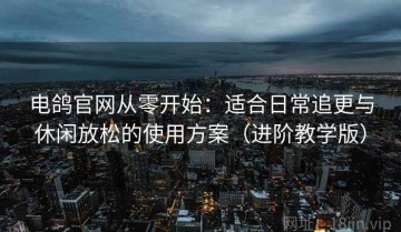 电鸽官网从零开始：适合日常追更与休闲放松的使用方案（进阶教学版）