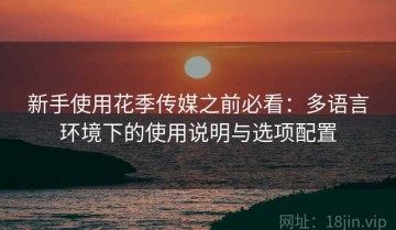 新手使用花季传媒之前必看：多语言环境下的使用说明与选项配置
