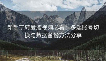 新手玩转爱液视频必看：多端账号切换与数据备份方法分享