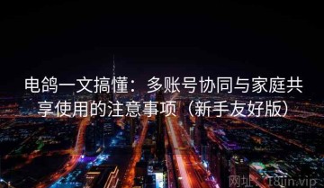 电鸽一文搞懂：多账号协同与家庭共享使用的注意事项（新手友好版）