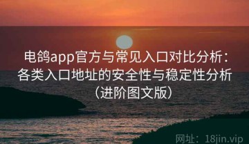 电鸽app官方与常见入口对比分析：各类入口地址的安全性与稳定性分析（进阶图文版）