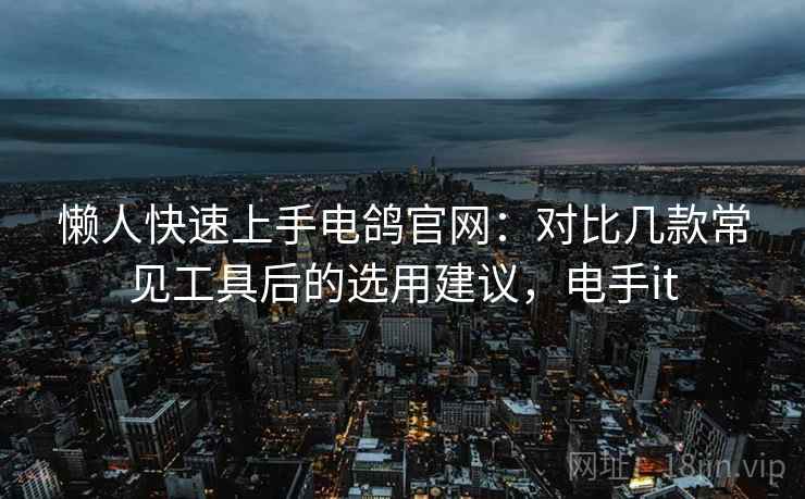 懒人快速上手电鸽官网:对比几款常见工具后的选用建议,电手it 懒人快速上手电鸽官网:对比几款常见工具后的选用建议,电手it