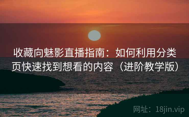 收藏向魅影直播指南:如何利用分类页快速找到想看的内容(进阶教学版) 收藏向魅影直播指南:如何利用分类页快速找到想看的内容(进阶教学版)