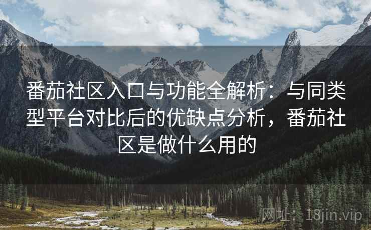 番茄社区入口与功能全解析：与同类型平台对比后的优缺点分析，番茄社区是做什么用的