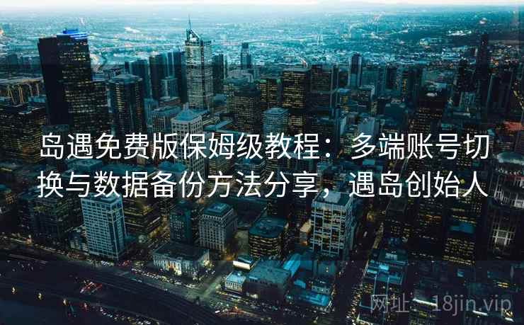 岛遇免费版保姆级教程：多端账号切换与数据备份方法分享，遇岛创始人