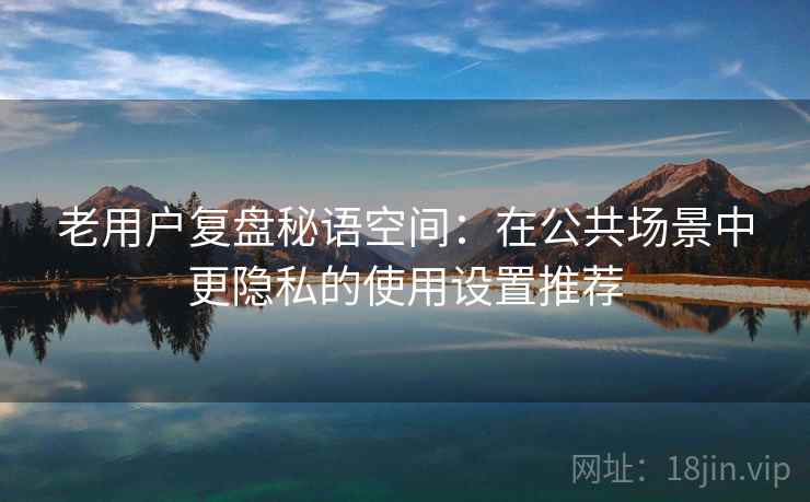 老用户复盘秘语空间：在公共场景中更隐私的使用设置推荐
