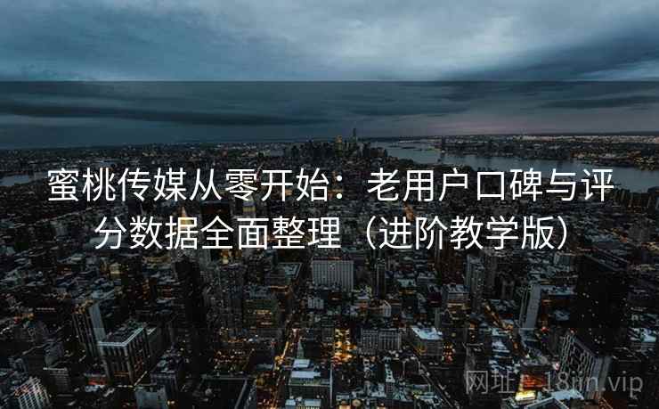 蜜桃传媒从零开始：老用户口碑与评分数据全面整理（进阶教学版）