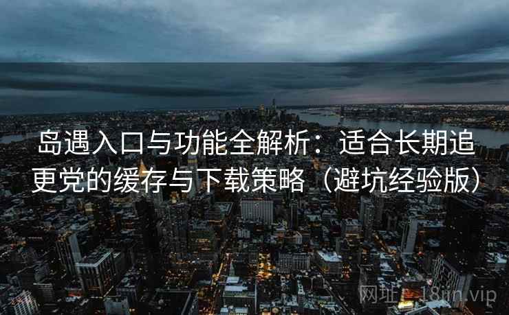 岛遇入口与功能全解析：适合长期追更党的缓存与下载策略（避坑经验版）