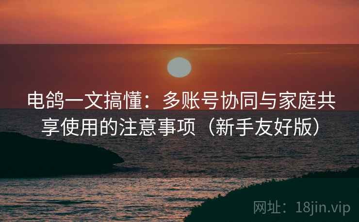 电鸽一文搞懂:多账号协同与家庭共享使用的注意事项(新手友好版) 电鸽一文搞懂:多账号协同与家庭共享使用的注意事项(新手友好版)